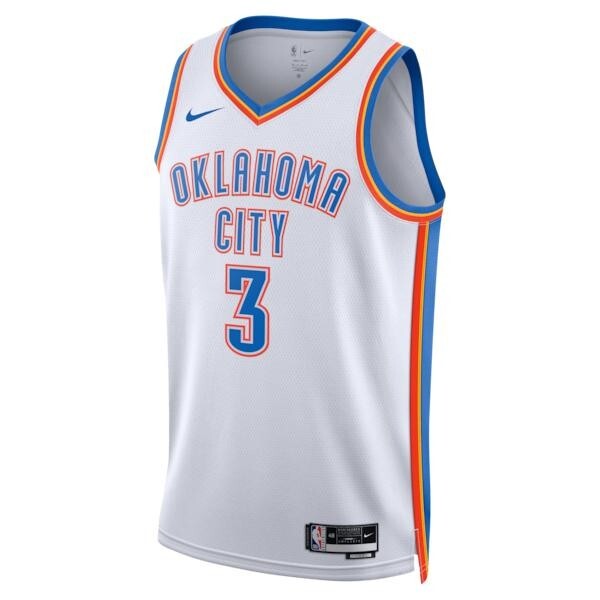 Oklahoma City Thunder Nike Association Edition Swingman Jersey - White - Jared McCain - Unisex