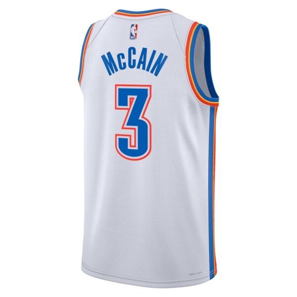Oklahoma City Thunder Nike Association Edition Swingman Jersey - White - Jared McCain - Unisex