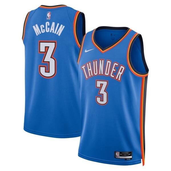 Oklahoma City Thunder Nike Icon Edition Swingman Jersey - Blue - Jared McCain - Unisex