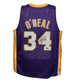 Shaquille O’Neal Autographed/Signed Replica Pro Style Purple  Jersey Beckett