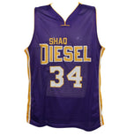Shaquille O’Neal Autographed/Signed Replica Pro Style Purple  Jersey Beckett