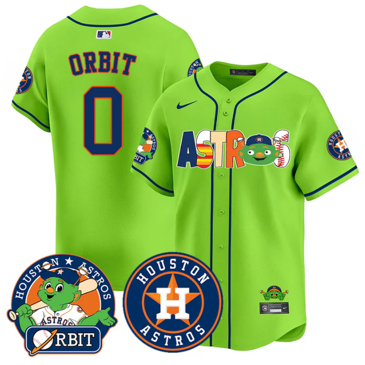 Houston Astros #00 Orbit Vapor Premier Limited Jersey - Green