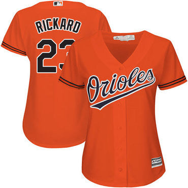 Orange Alternate #23 Baltimore Orioles Womens Joey Rickard Limited Baseball Jersey