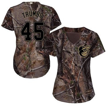 Mark Trumbo #45 Baltimore Orioles Womens Realtree Limited Cool Base Baseball Jersey - Camo