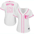 Zach Britton #53 Baltimore Orioles Womens Fashion Limited Baseball Jersey - White Pink
