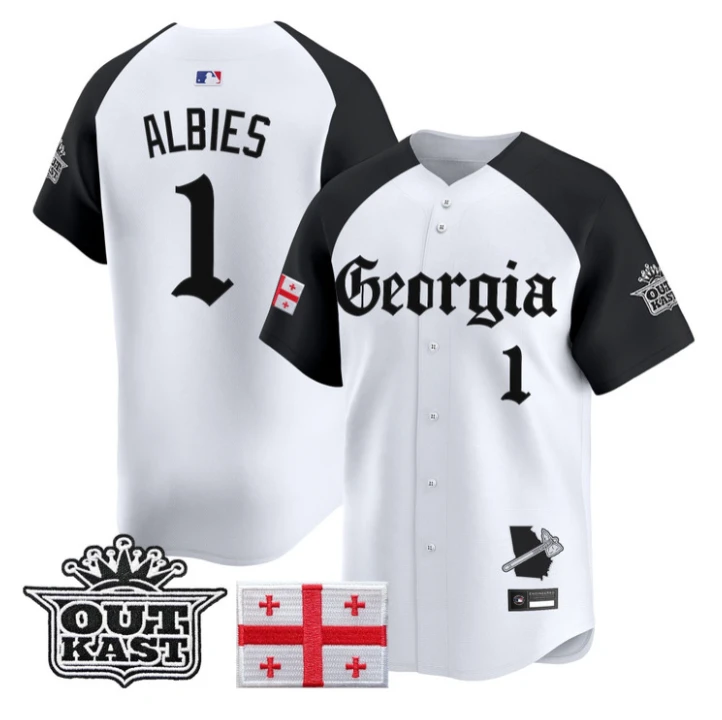 Ozzie Albies #1 Atlanta Braves Georgia Outkast Gothic Limited Jersey