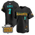 Ozzie Albies #1 Atlanta Braves Graffiti A-Town Edition Limited Jersey - Black