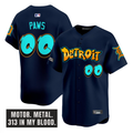 Motor City #00 Detroit Tigers Paws Graffiti Edition Limited Jersey - Navy
