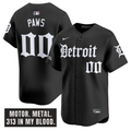 Motor Gothic #00 Detroit Tigers Paws Edition Vapor Limited Jersey - Black