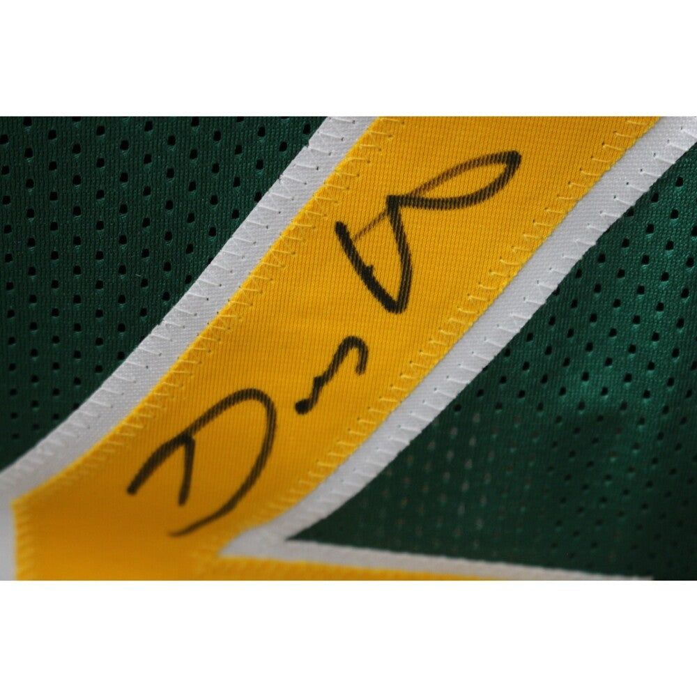 Gary Payton Autographed/Signed Replica Pro Style Green  Jersey Beckett Witness 49736