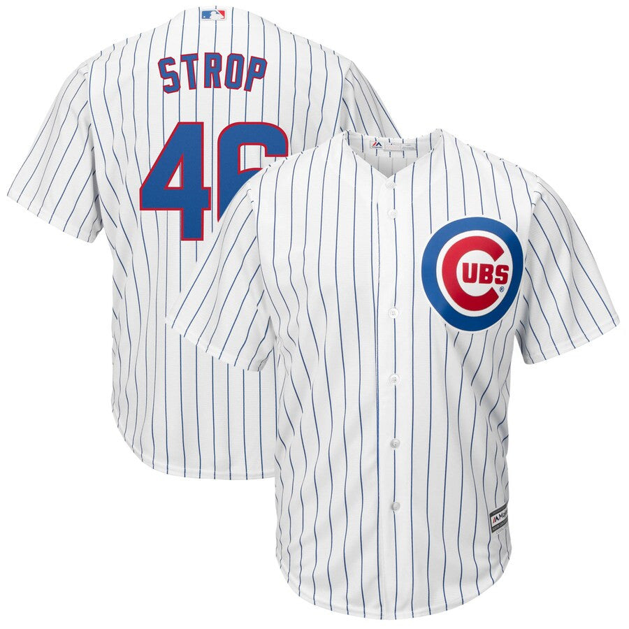Pedro Strop #46 Chicago Cubs Majestic Home Cool Base Limited Player Jersey - White