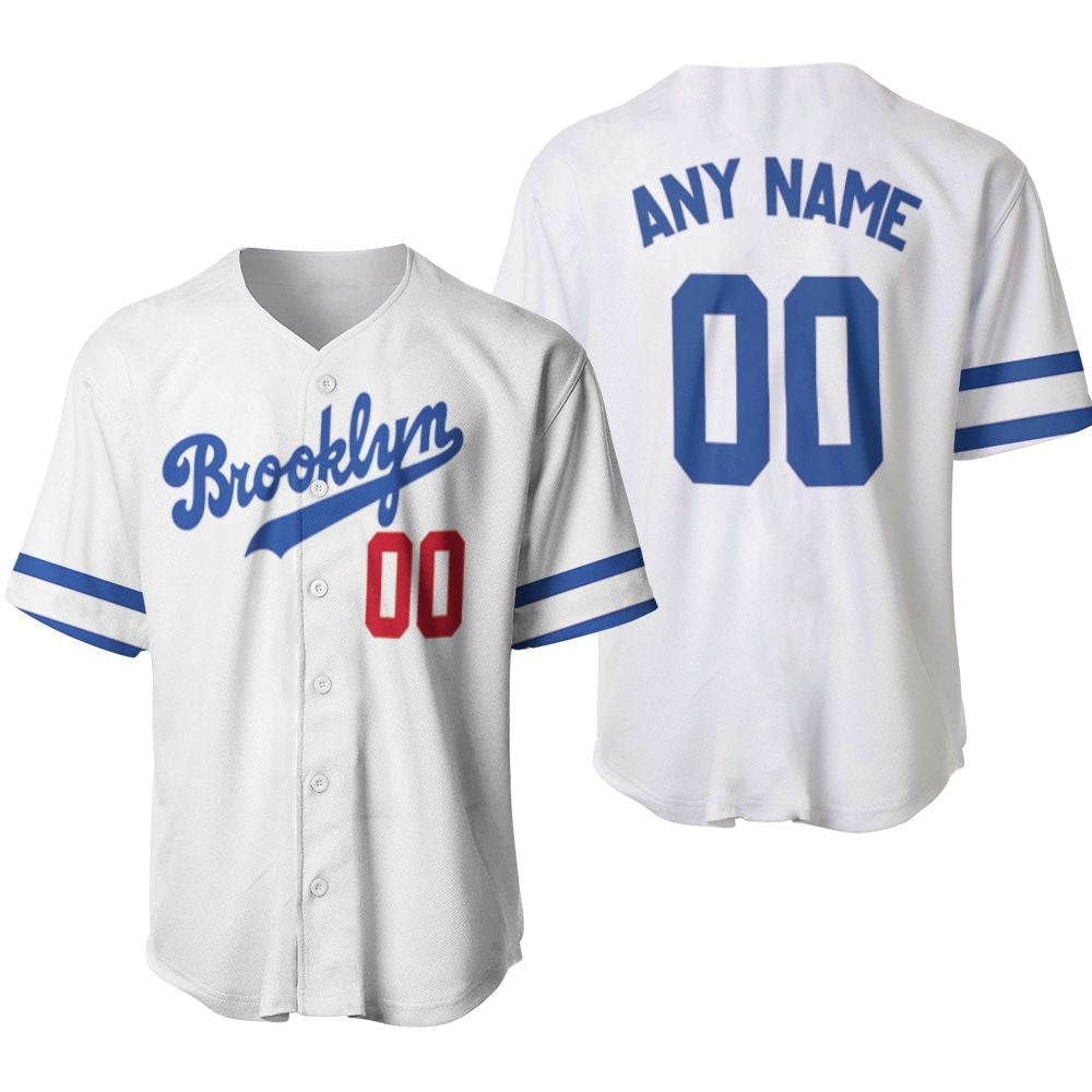 Brooklyn Dodgers #00 2020 Personalized Any Name Team Jersey Inspired Style Limited Baseball Jersey - White