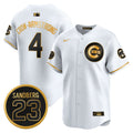 Pete Crow-Armstrong #4 Chicago Cubs Ryne Sandberg Tribute Limited Jersey - White Gold