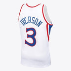 Philadelphia 76ers Allen Iverson 1996 Swingman Jersey by Mitchell & Ness - White - Mens