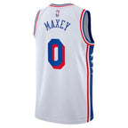 Philadelphia 76ers Nike Association Edition Swingman Jersey - White - Tyrese Maxey - Unisex