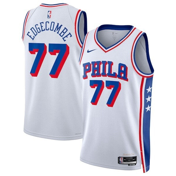 Philadelphia 76ers Nike Association Edition Swingman Jersey - White - VJ Edgecombe - Unisex