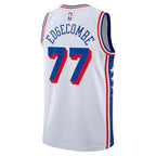 Philadelphia 76ers Nike Association Edition Swingman Jersey - White - VJ Edgecombe - Unisex