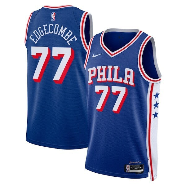 Philadelphia 76ers Nike Icon Edition Swingman Jersey - Royal - VJ Edgecombe - Unisex