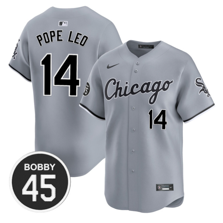 Bobby Jenks #14 Chicago White Sox Pope Leo Limited Road Jersey - Gray