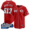 Queen City #44 Cincinnati Reds #513 Speedway Classic Limited Jersey - Red