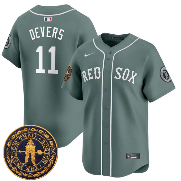 Rafael Devers #11 Boston Red Sox Freedom Trail Patch Vapor Premier Limite Jersey