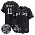 Rafael Devers #11 Boston Red Sox Tim Wakefield Memorial Patch Bl Limited Jersey