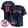 Rafael Devers #11 Boston Red Sox Tim Wakefield Memorial Patch Na Limited Jersey