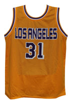 Kurt Rambis Autographed/Signed Replica Pro Style Yellow  Jersey Beckett