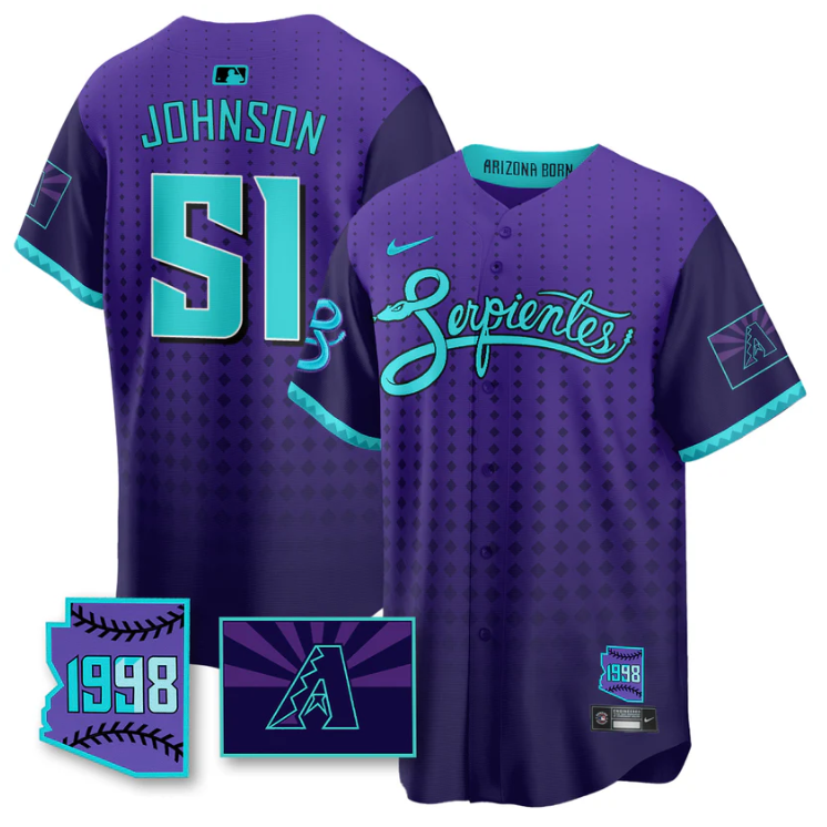 Randy Johnson #51 Arizona Diamondbacks Serpientes City Connect P Limited Jersey