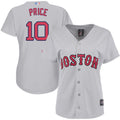 David Price #10 Boston Red Sox Womens Grey Road Limited Baseball Jersey - Red