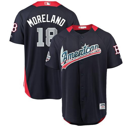 Mitch Moreland #18 American League 2018 Sox Navy Blue Star Limited Baseball Jersey - Red