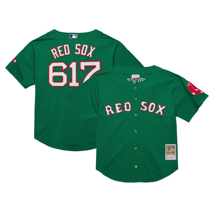 Boston Red Sox Sox #617 Throwback Cooperstown Green Limited Jersey - Red