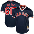 Boston Red Sox Sox #617 Throwback Cooperstown Navy Limited Jersey - Red