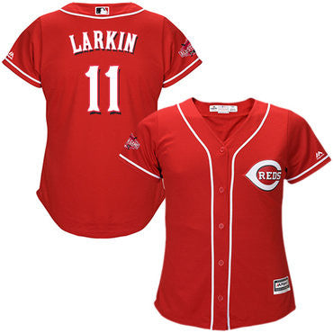 Barry Larkin #11 Cincinnati Reds Womens Alternate Limited Baseball Jersey - Red