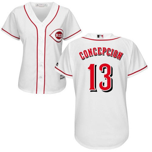 Dave Concepcion #13 Cincinnati Reds Womens Home Limited Baseball Jersey - White