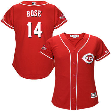 Pete Rose #14 Cincinnati Reds Womens Alternate Limited Baseball Jersey - Red
