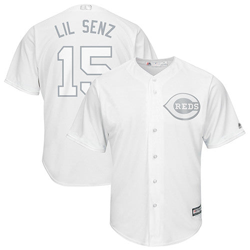 Nick Senzel #15 Cincinnati Reds Lil Senz Players Weekend Limited Cool Base Baseball Jersey - White