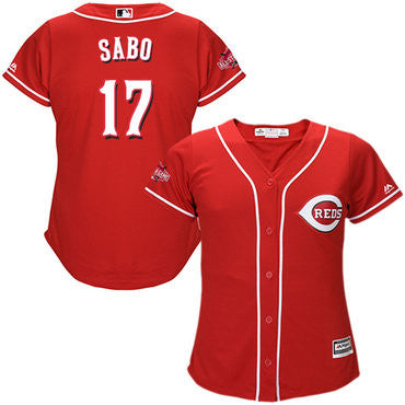 Chris Sabo #17 Cincinnati Reds Womens Alternate Limited Baseball Jersey - Red