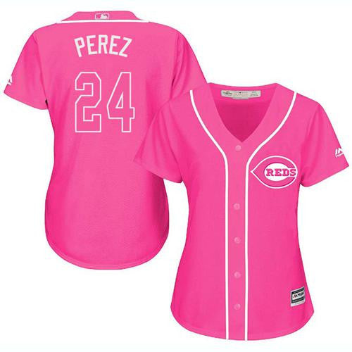 Tony Perez #24 Cincinnati Reds Womens Fashion Limited Baseball Jersey - Pink