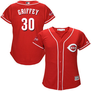 Ken Griffey #30 Cincinnati Reds Womens Alternate Limited Baseball Jersey - Red