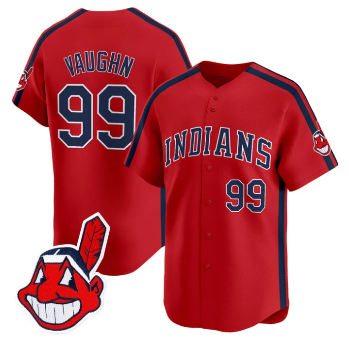Ricky Vaughn #99 Cleveland Indians Ricky Wild Thing Vaughn Limited Jersey - Red