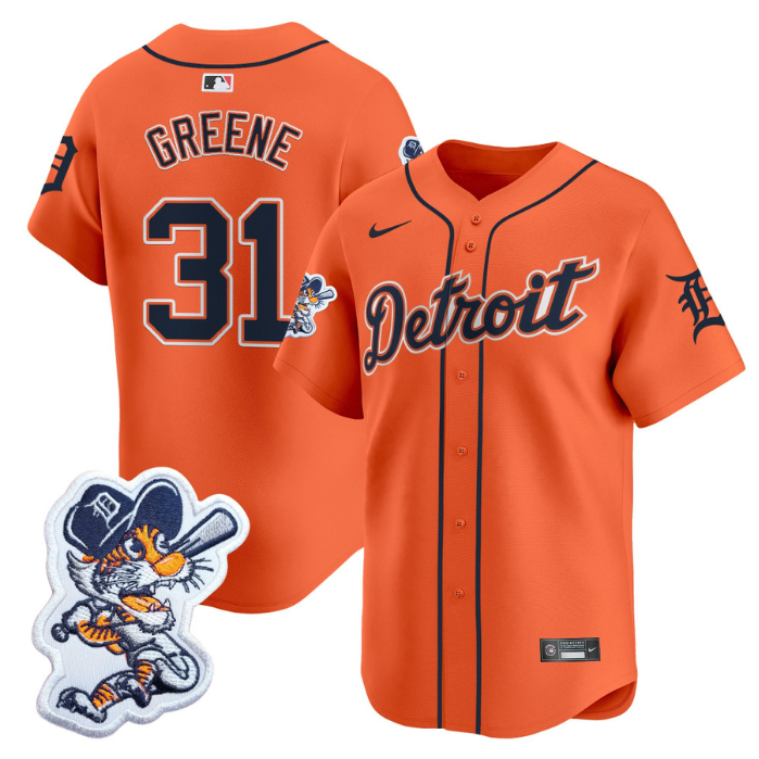 Riley Greene #31 Detroit Tigers Paws Patch Vapor Premier Limited Jersey