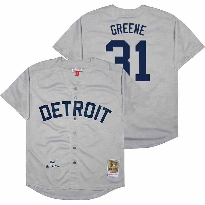 Riley Greene #31 Detroit Tigers Throwback Cooperstown Limited Jersey - Gray