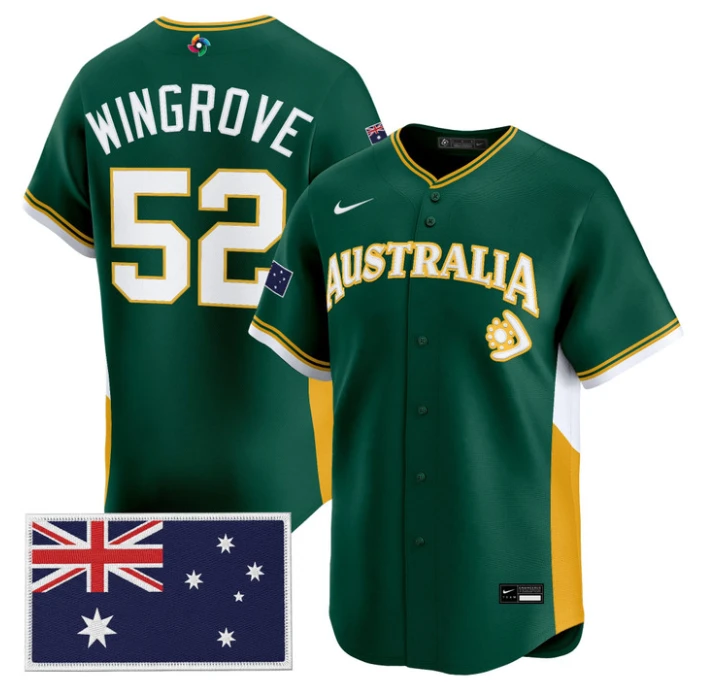 Rixon Wingrove #52 2026 Team Australia World Limited Baseball Jersey