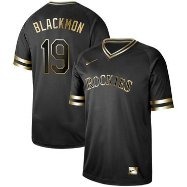 Charlie Blackmon #19 Colorado Rockies Authentic Baseball Jersey - Black Gold