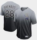 Nolan Arenado #28 Colorado Rockies Fade Authentic Baseball Jersey - Black