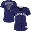 Carlos Gonzalez #5 Colorado Rockies Womens Alternate Limited Jersey - Purple