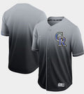 Colorado Rockies Blank Fade Authentic Baseball Jersey - Black