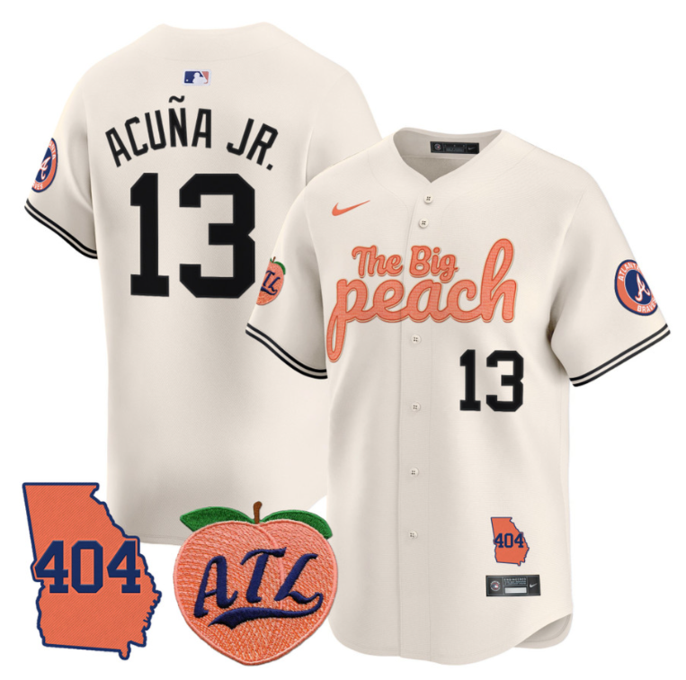 Ronald Acuna Jr #13 Atlanta Braves Big Peach Premier Limited St Jersey