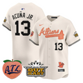 Ronald Acuna Jr #13 Atlanta Braves Atliens Peach Vapor Premier Limited St Jersey
